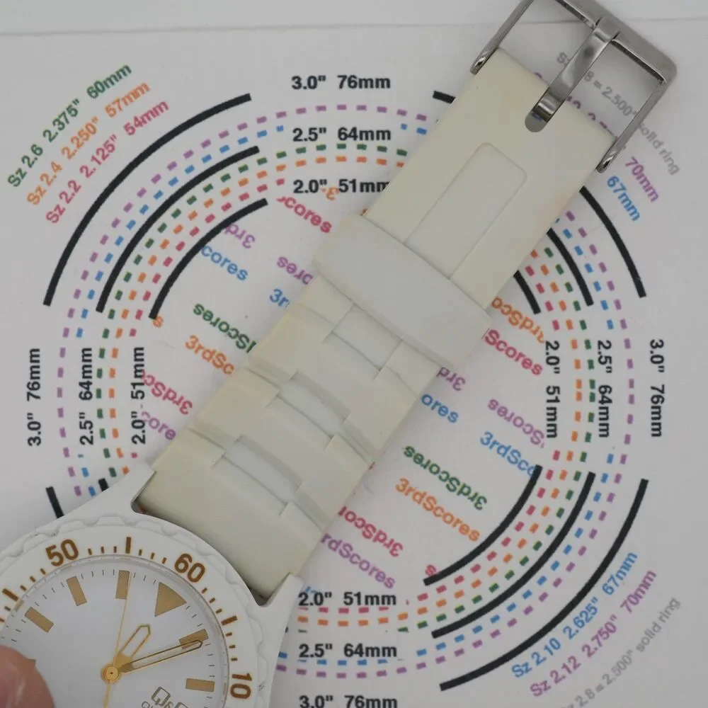 Vintage Q&Q JDM VR38-916 White Diver Watch 37mm 10 Bar Cal. 2035 New Battery